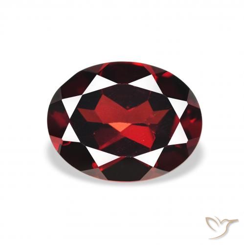 2.05ct 자연스러운 딥 레드 알만딘 석류석, 타원형, VVS-VS
