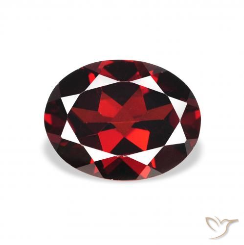 2.13ct 자연스러운 딥 레드 알만딘 석류석, 타원형, VVS-VS