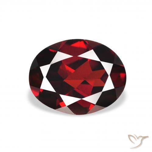 2.09ct 자연스러운 딥 레드 알만딘 석류석, 타원형, VVS-VS