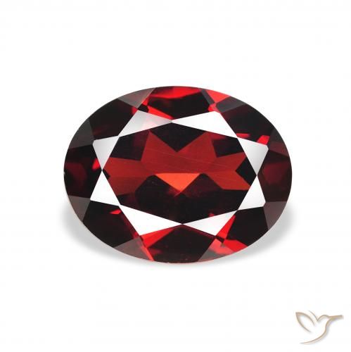2.37ct 자연스러운 다크 레드 알만딘 석류석, 타원형, VVS-VS