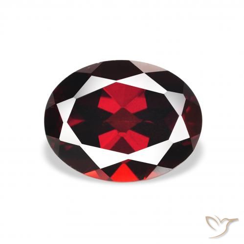 2.41ct 자연스러운 딥 블러드 레드 알만딘 석류석, 타원형, VS