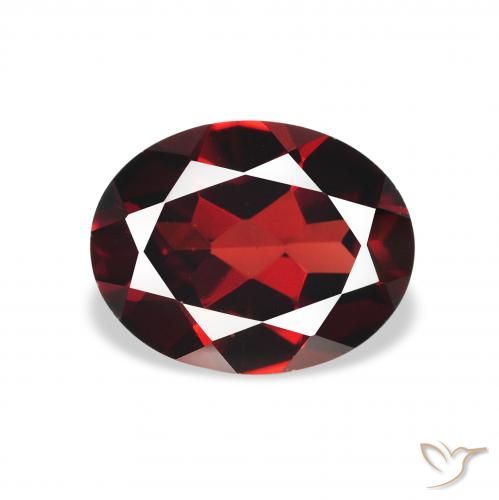 2.15ct 자연스러운 딥 레드 알만딘 석류석, 타원형, VS