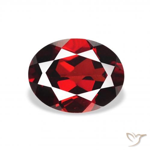 2.25ct 자연스러운 딥 레드 알만딘 석류석, 타원형, VS