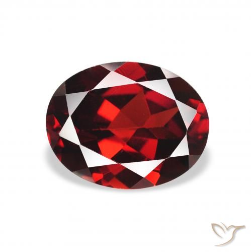 2.32ct 자연스러운 딥 블러드 레드 알만딘 석류석, 타원형, VS