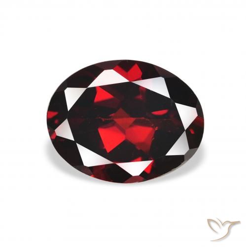 2.16ct 자연스러운 딥 레드 알만딘 석류석, 타원형, VS