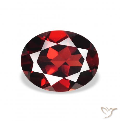 2.31ct 자연스러운 딥 블러드 레드 알만딘 석류석, 타원형, VS