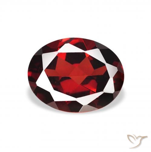 1.86ct 자연스러운 다크 레드 알만딘 석류석, 타원형, VS