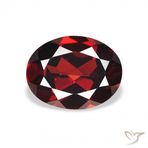 2.04ct 자연스러운 딥 레드 알만딘 석류석, 타원형, VS