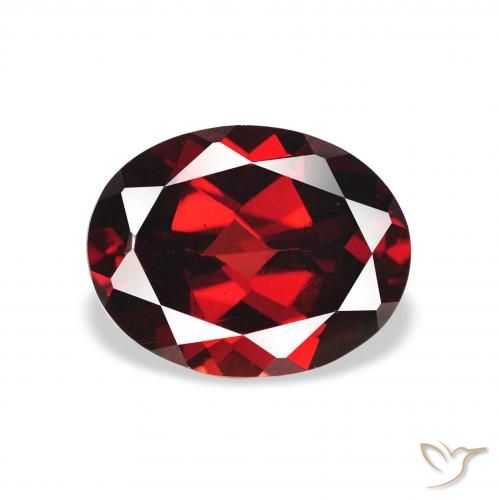 2.30ct 자연스러운 딥 레드 알만딘 석류석, 타원형, VS