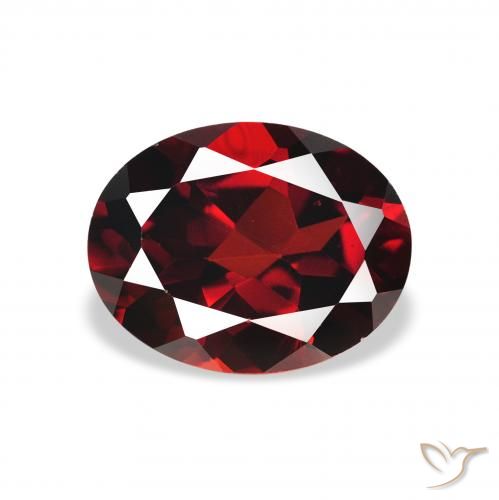 2.46ct 자연스러운 딥 레드 알만딘 석류석, 타원형, VS