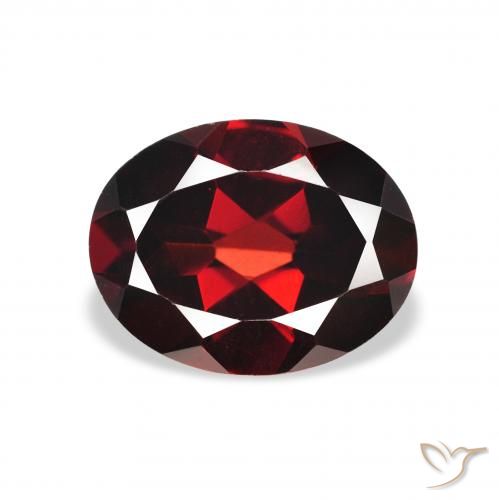 2.13ct 자연스러운 딥 레드 알만딘 석류석, 타원형, VS
