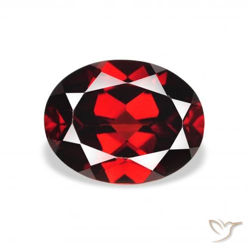 2.32ct 자연스러운 딥 레드 알만딘 석류석, 타원형, VS