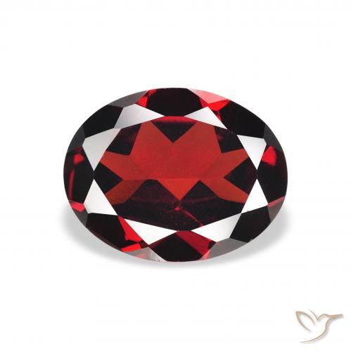 1.95ct 자연스러운 다크 레드 알만딘 석류석, 타원형, VVS-VS