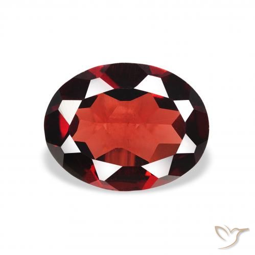 1.72ct 자연스러운 딥 레드 알만딘 석류석, 타원형, VVS-VS