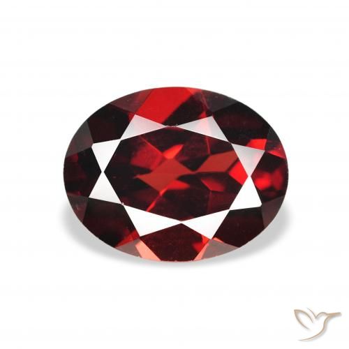 2.15ct 자연스러운 딥 레드 알만딘 석류석, 타원형, VVS-VS