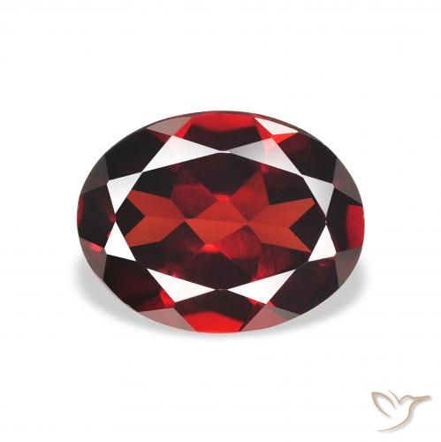 2.12ct 자연스러운 다크 레드 알만딘 석류석, 타원형, VVS-VS