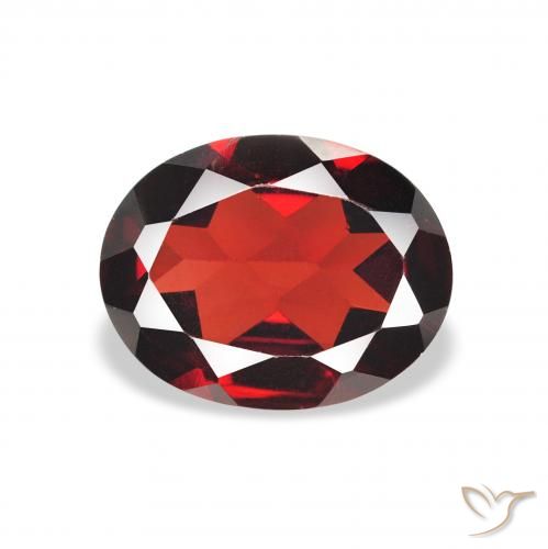 1.88ct 자연스러운 딥 블러드 레드 알만딘 석류석, 타원형, VVS-VS