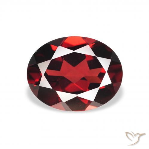 2.12ct 자연스러운 다크 레드 알만딘 석류석, 타원형, VVS-VS