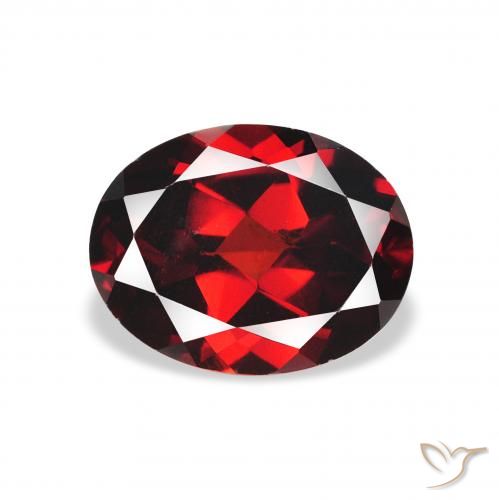 2.23ct 자연스러운 다크 레드 알만딘 석류석, 타원형, VVS-VS