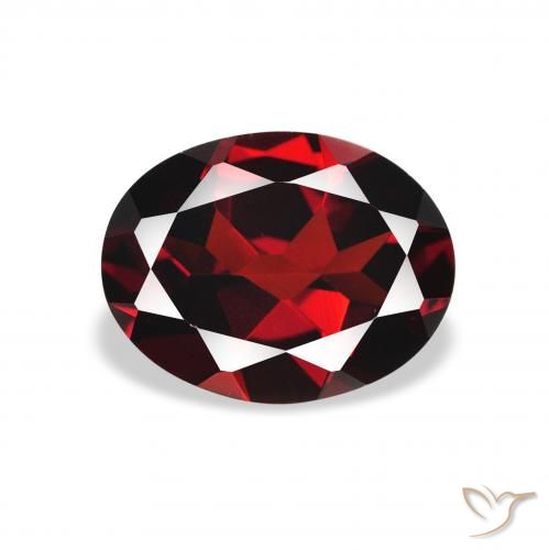 1.99ct 자연스러운 딥 레드 알만딘 석류석, 타원형, VVS-VS