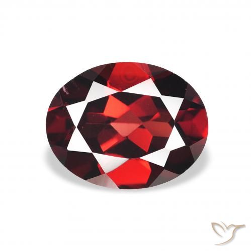 2.19ct 자연스러운 딥 레드 알만딘 석류석, 타원형, VS