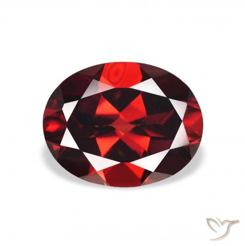 2.21ct 자연스러운 다크 레드 알만딘 석류석, 타원형, VS