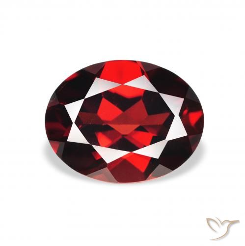 2.44ct 자연스러운 딥 레드 알만딘 석류석, 타원형, VS
