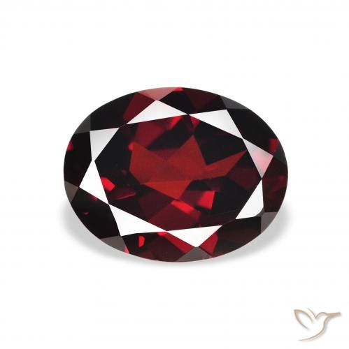 2.32ct 자연스러운 다크 레드 알만딘 석류석, 타원형, VVS-VS