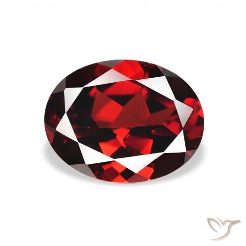 2.22ct 자연스러운 다크 레드 알만딘 석류석, 타원형, VVS-VS