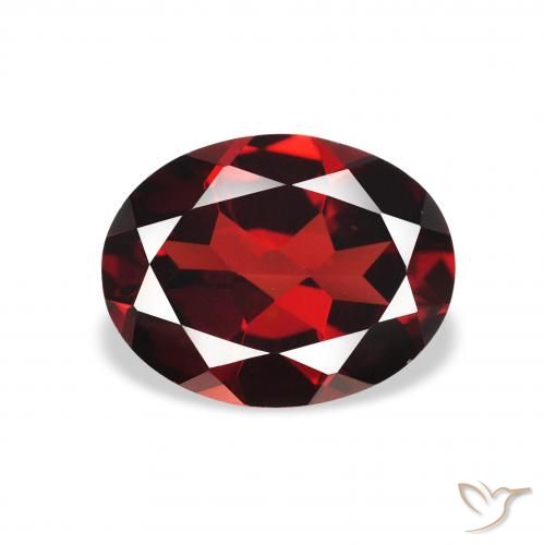 2.05ct 자연스러운 다크 레드 알만딘 석류석, 타원형, VVS-VS