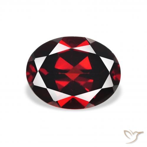 2.27ct 자연스러운 딥 레드 알만딘 석류석, 타원형, VVS-VS
