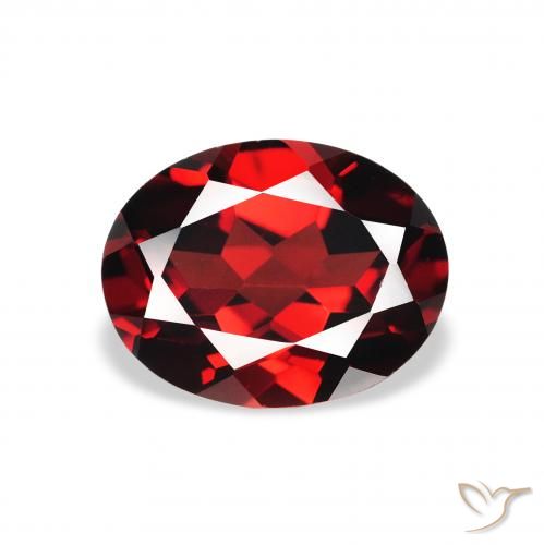 2.16ct 자연스러운 딥 레드 알만딘 석류석, 타원형, VVS-VS