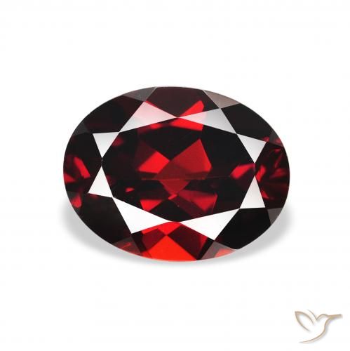 2.37ct 자연스러운 다크 레드 알만딘 석류석, 타원형, VVS-VS