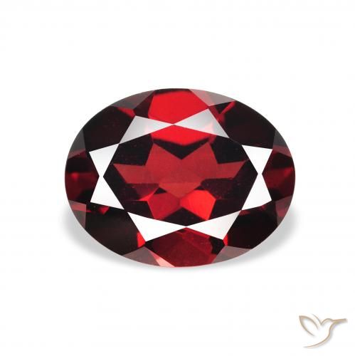 2.32ct 자연스러운 다크 레드 알만딘 석류석, 타원형, VS