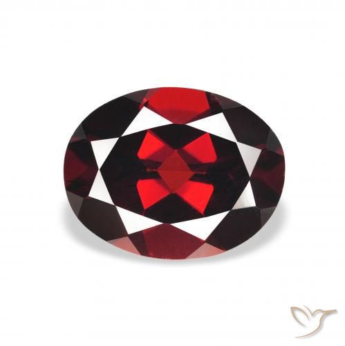 2.13ct 자연스러운 다크 레드 알만딘 석류석, 타원형, VS