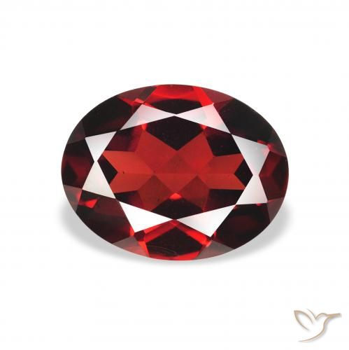 2.22ct 자연스러운 딥 레드 알만딘 석류석, 타원형, VS