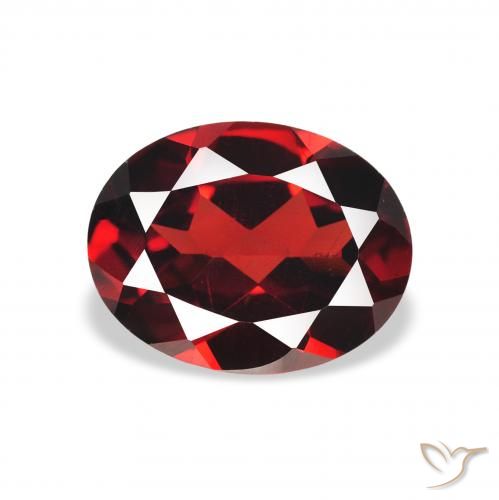 2.09ct 자연스러운 딥 레드 알만딘 석류석, 타원형, VS