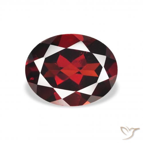 2.19ct 자연스러운 딥 블러드 레드 알만딘 석류석, 타원형, VS