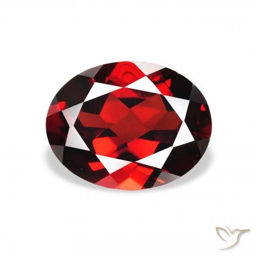 2.38ct 자연스러운 딥 블러드 레드 알만딘 석류석, 타원형, VS