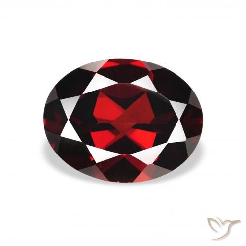 2.27ct 자연스러운 딥 블러드 레드 알만딘 석류석, 타원형, VS