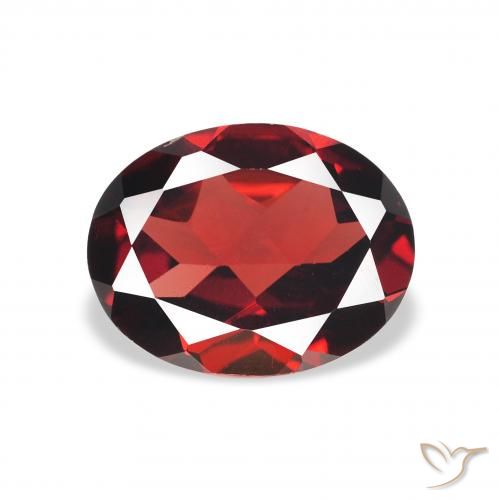 1.98ct 자연스러운 딥 레드 알만딘 석류석, 타원형, VVS-VS
