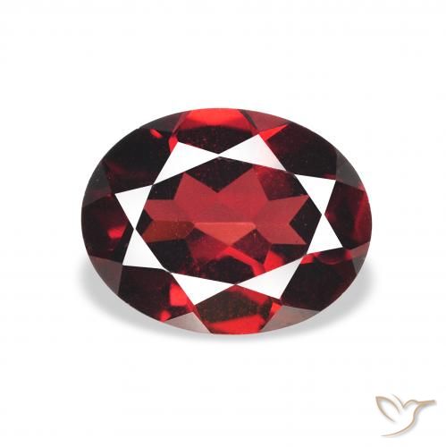 2.27ct 자연스러운 딥 레드 알만딘 석류석, 타원형, VVS-VS