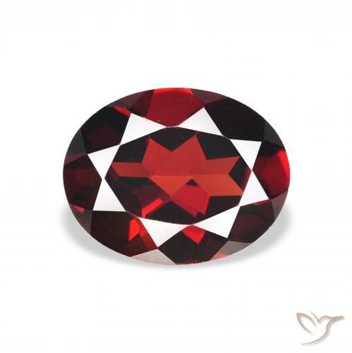 2.12ct 자연스러운 딥 레드 알만딘 석류석, 타원형, VVS-VS