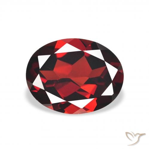 2.06ct 자연스러운 다크 레드 알만딘 석류석, 타원형, VVS-VS