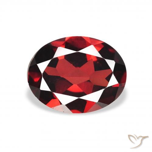 1.95ct 자연스러운 다크 레드 알만딘 석류석, 타원형, VVS-VS
