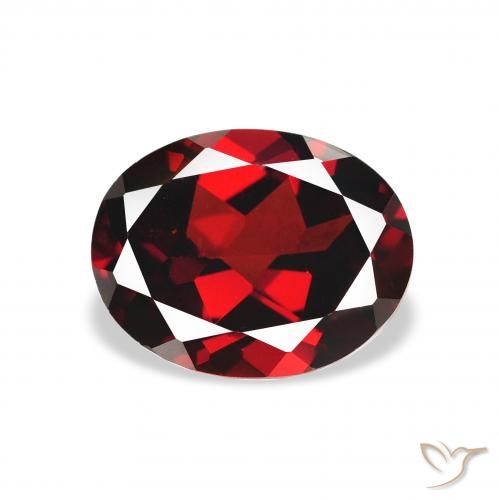 2.35ct 자연스러운 딥 블러드 레드 알만딘 석류석, 타원형, VVS-VS