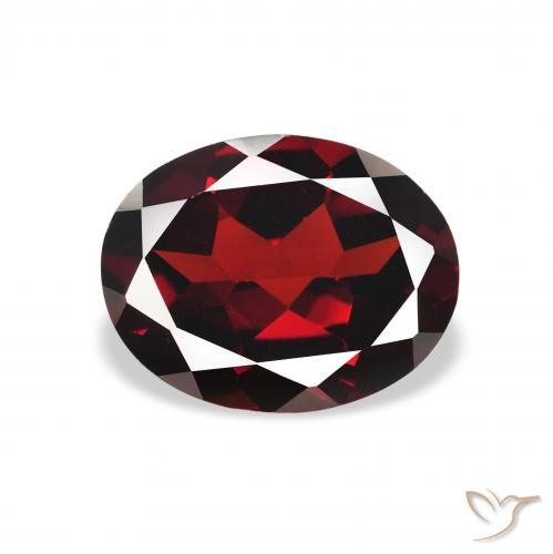 2.13ct 자연스러운 딥 레드 알만딘 석류석, 타원형, VVS-VS