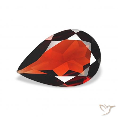2.42ct 미디엄 레드 알만딘 석류석, 배 모양, VVS