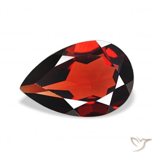 3.04ct 밝은 빨간색 알만딘 석류석, 배 모양, VVS