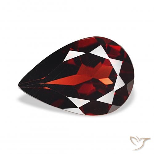 3.22ct 딥 레드 알만딘 석류석, 배 모양, VVS